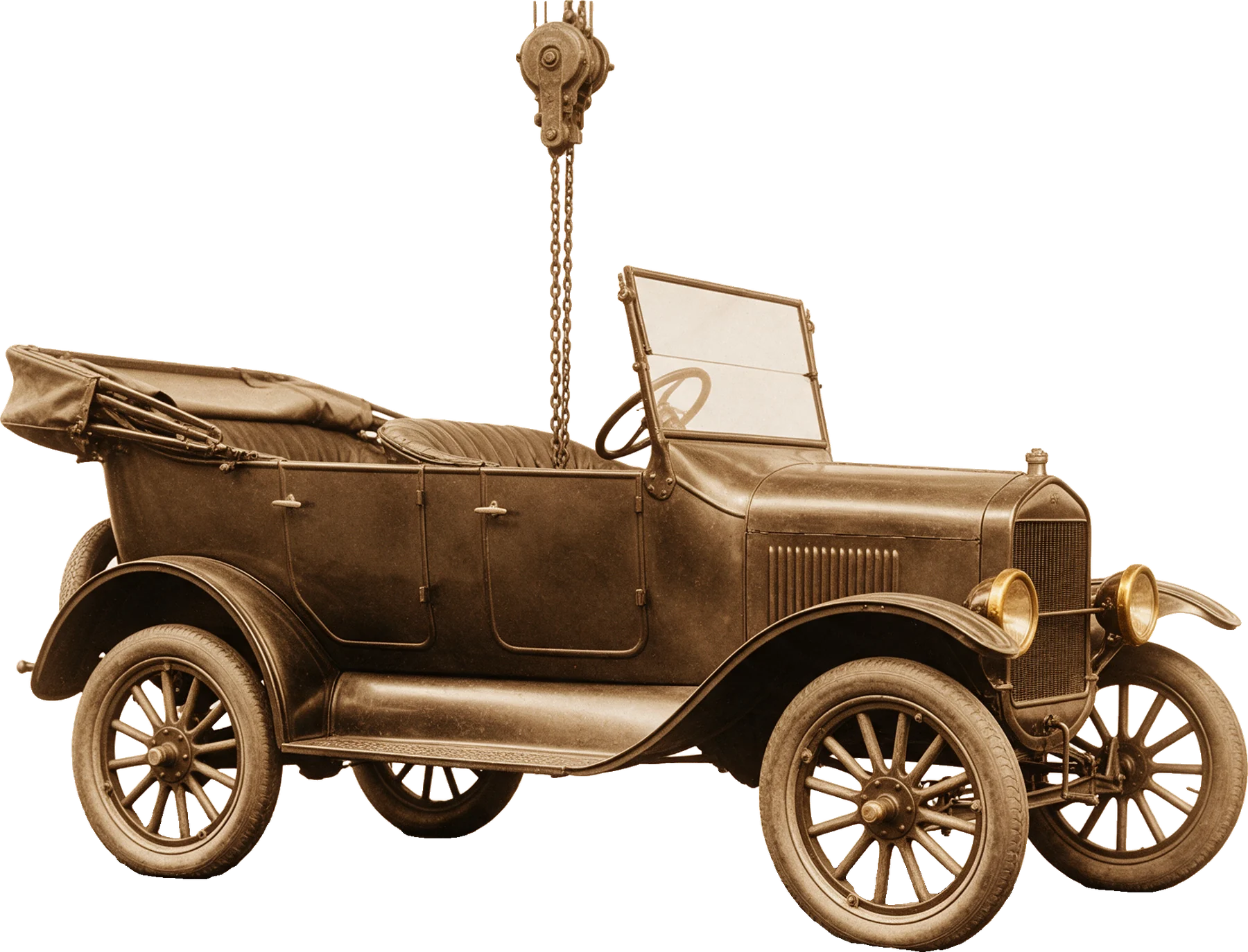 A Model T on the assembly line